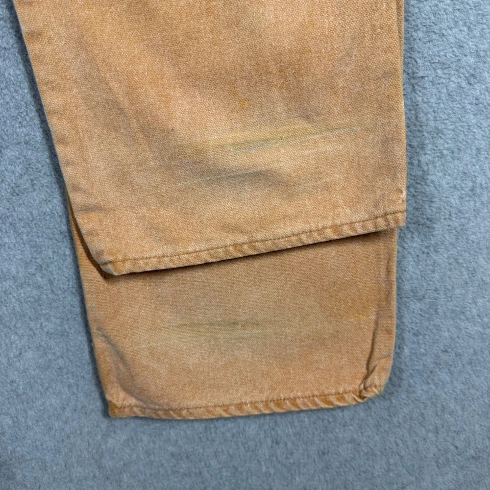 Vintage‎ 1980s Levi's 630-7775 White Tab Jeans Tan Orange Actual 28x34 Talon 42